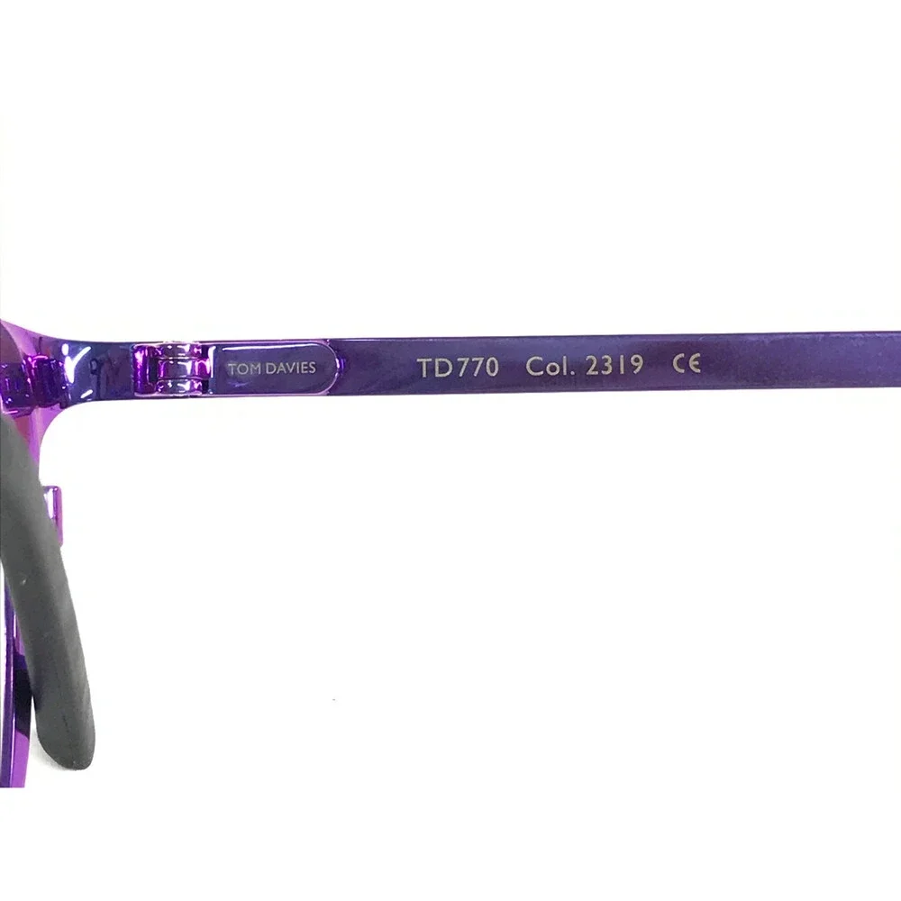 Tom Davies Eyeglasses Frames TD770 Col. 2319 Iridescent Purple 55-16-140